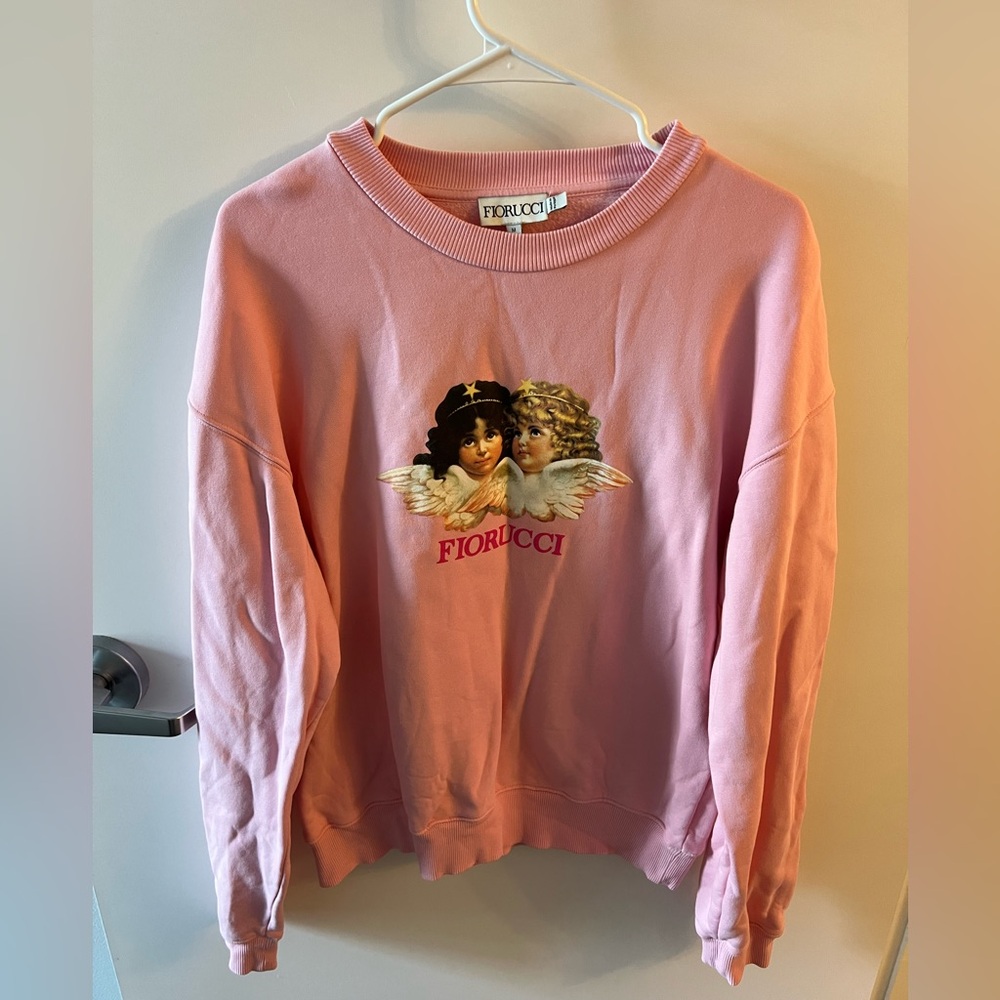 Fiorucci Light Pink Angel Crewneck Sweatshirt
